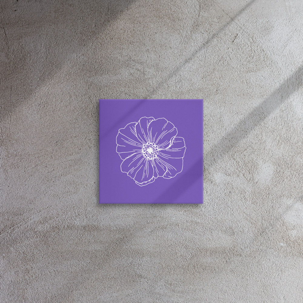 Purple w/Flower | Thin Canvas
