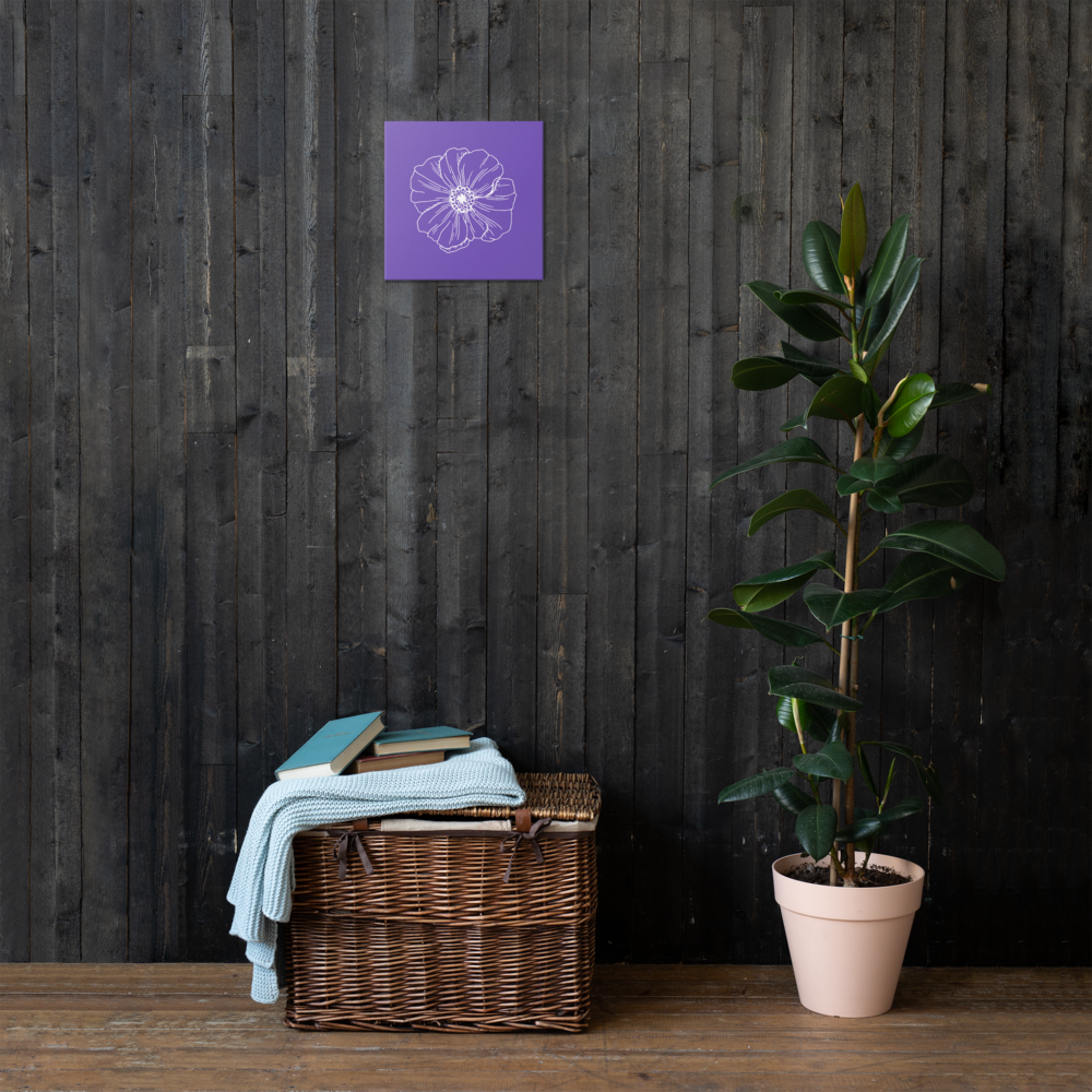 Purple w/Flower | Thin Canvas