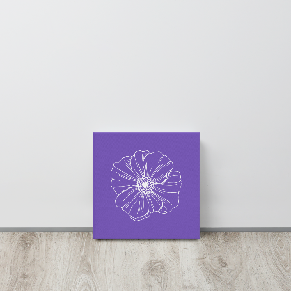 Purple w/Flower | Thin Canvas