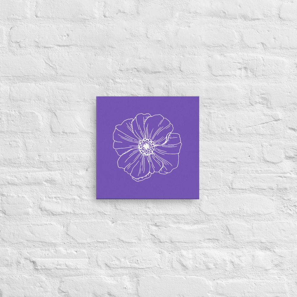 Purple w/Flower | Thin Canvas