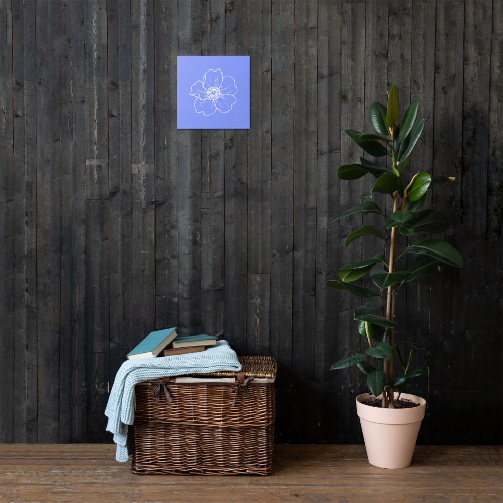 Periwinkle w/Flower | Thin Canvas