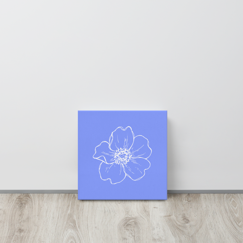 Periwinkle w/Flower | Thin Canvas