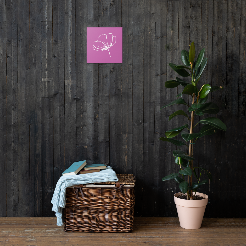 Pink w/ Flower | Thin Canvas