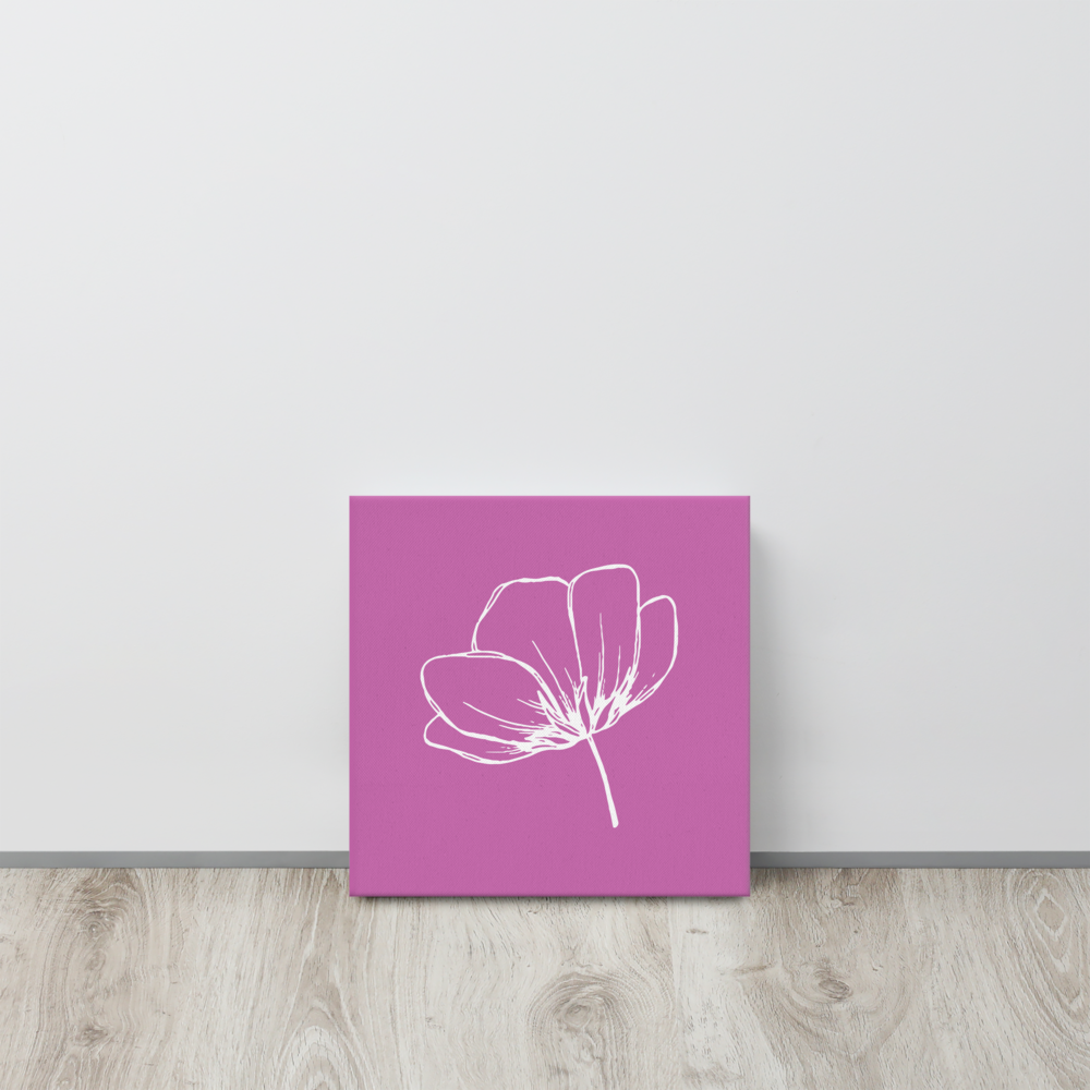 Pink w/ Flower | Thin Canvas