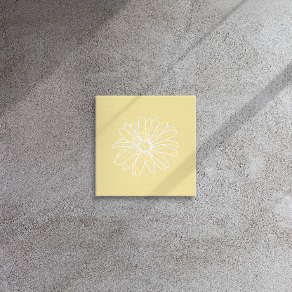 Yellow w/ Flower | Thin canvas