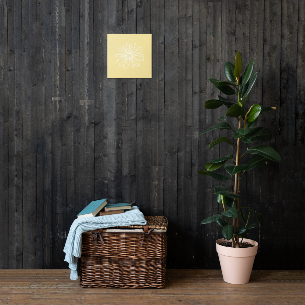 Yellow w/ Flower | Thin canvas