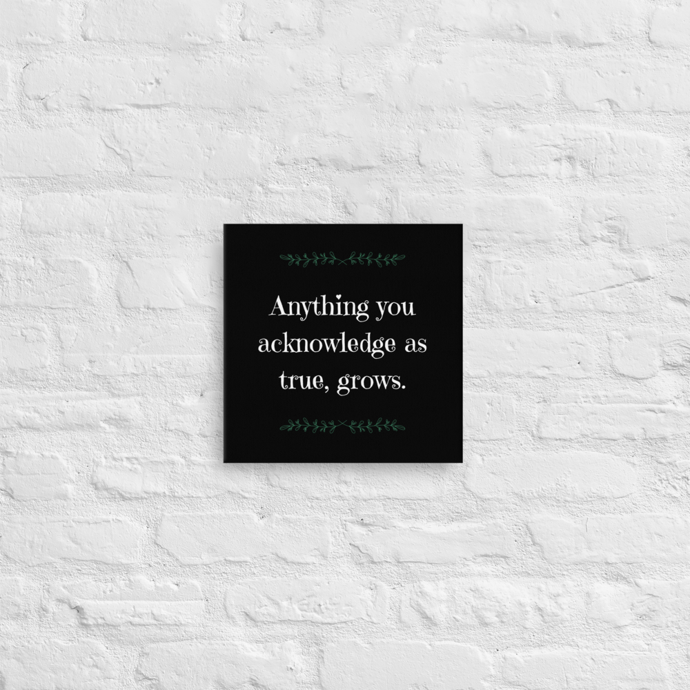 Anything you Acknowledge | Thin Canvas