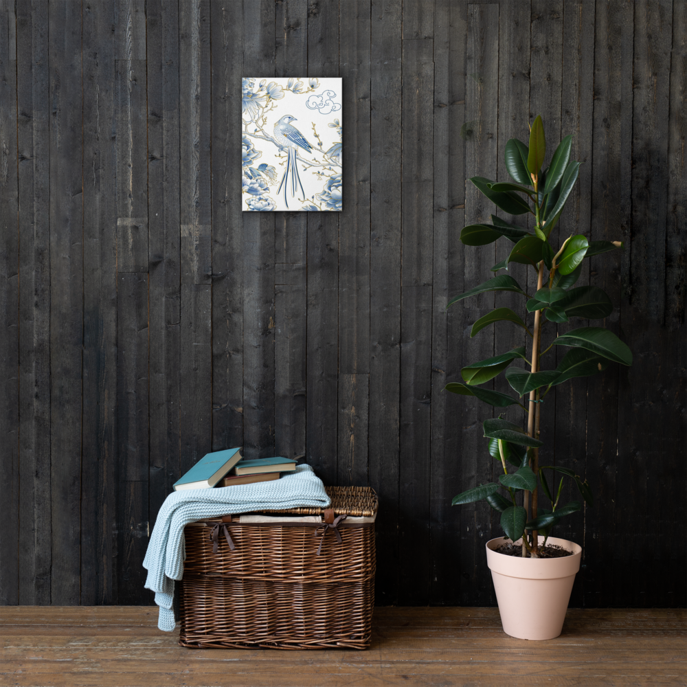 French Bird Chinoiserie 1 Thin canvas