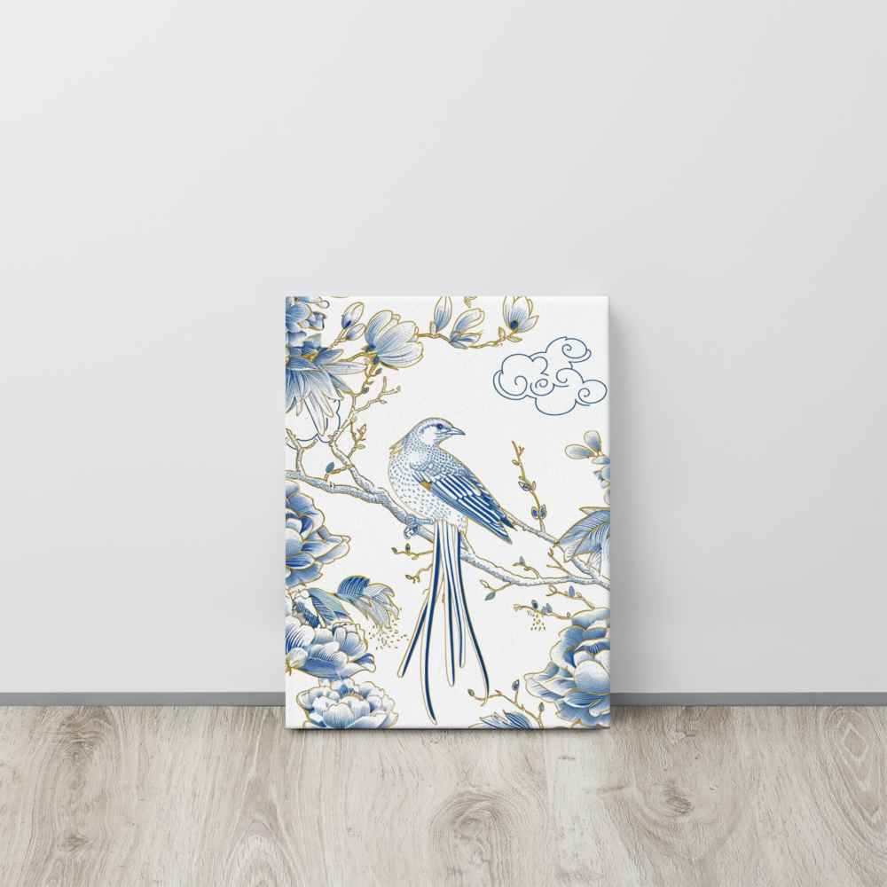 French Bird Chinoiserie 1 Thin canvas