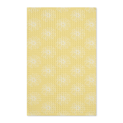Yellow Daisy Waffle Tea Towel