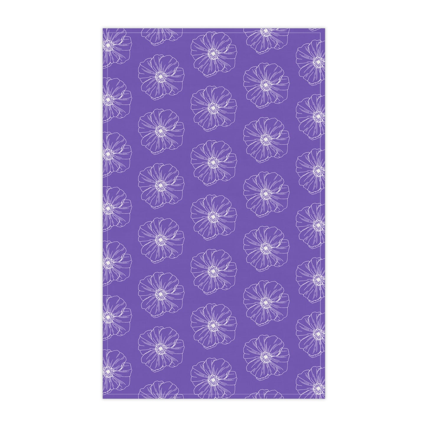 Purple w/ Flowers Tea Towel