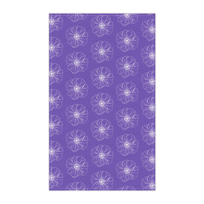 Purple w/ Flowers Tea Towel