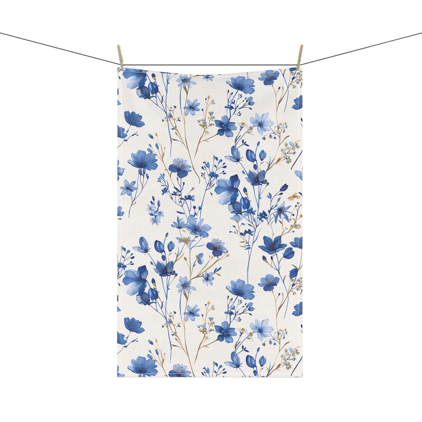 Blue Floral French Cottagecour 5 Tea Towel