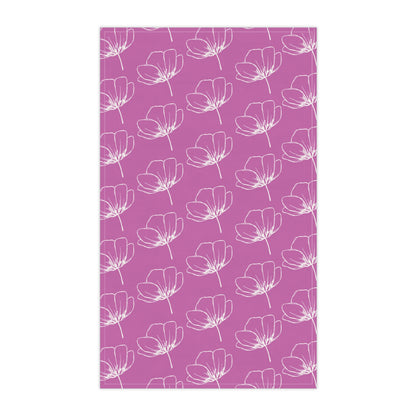 Pink w/ Flowers Tea Towel