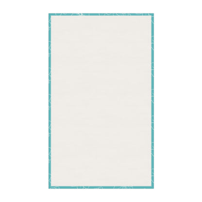 Turquoise w/ Flowers Tea Towel