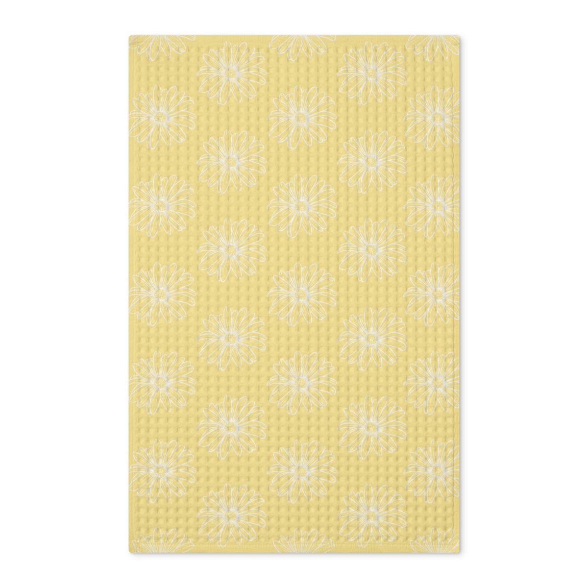 Yellow Daisy Waffle Tea Towel