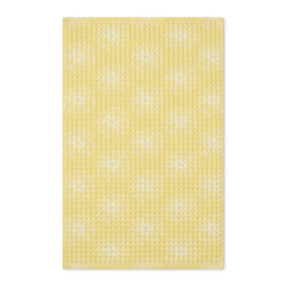 Yellow Daisy Waffle Tea Towel