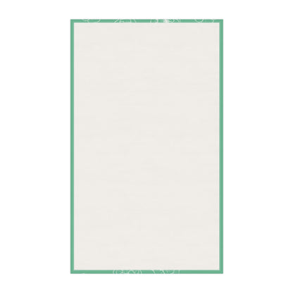 Green w/ Flowers Tea Towel