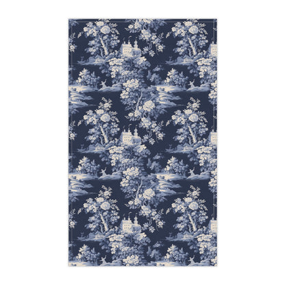 Dark Blue French Toile 3 Tea Towel