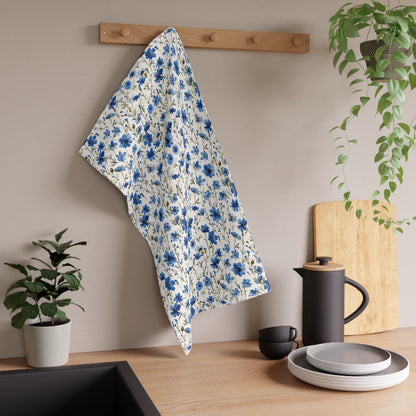 Blue Floral French Cottagecour 3 Tea Towel