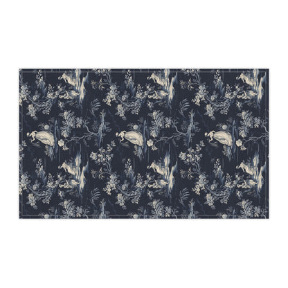 Dark Blue French Toile 8 Tea Towel