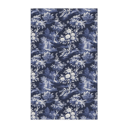 Dark Blue French Toile 5 Tea Towel