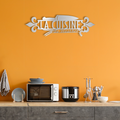 Personalized French Kitchen Steel Wall Decor