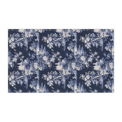 Dark Blue French Toile 3 Tea Towel