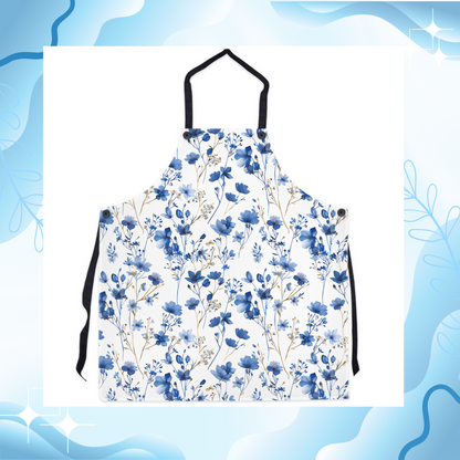 Blue Floral French Cottagecour Apron