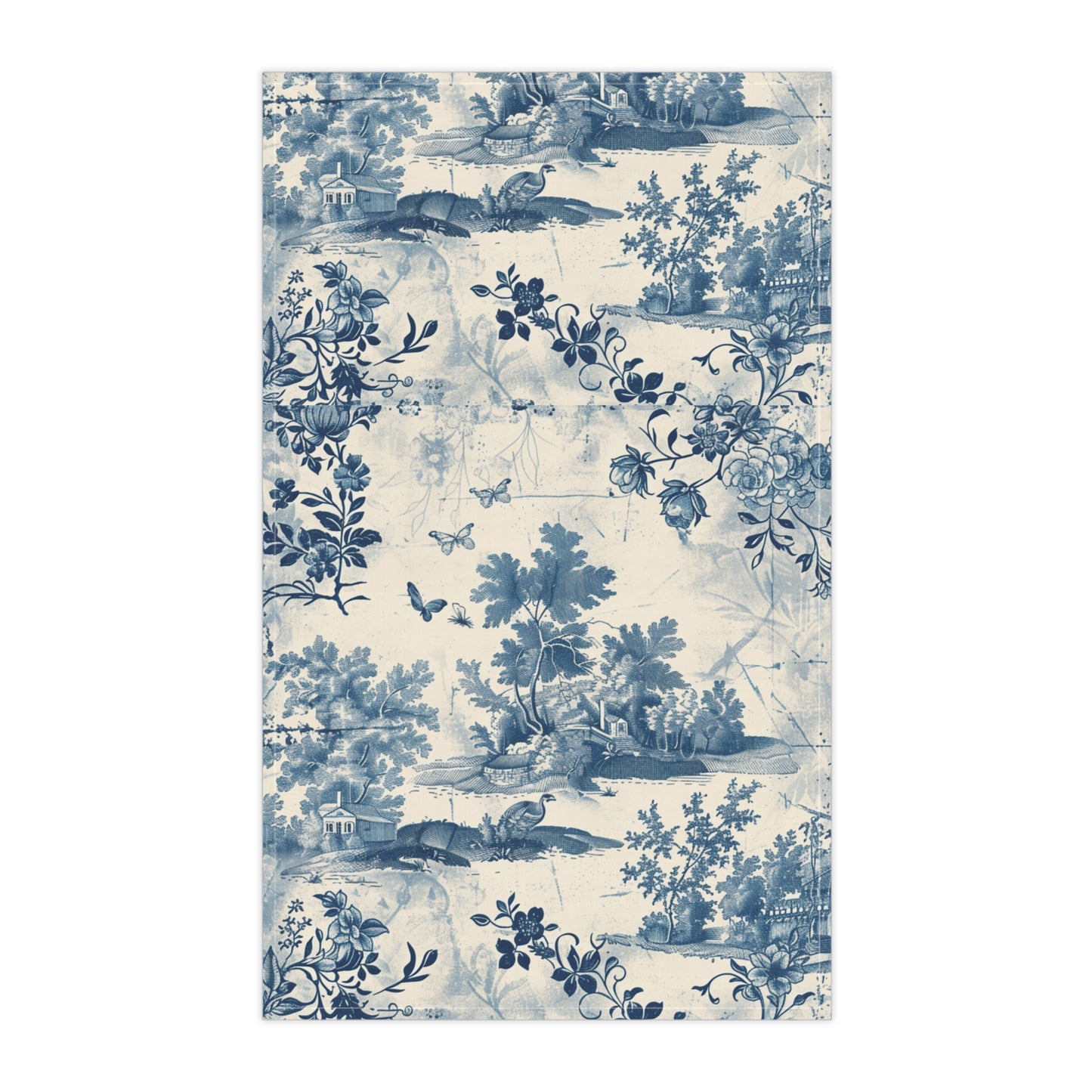 French Toile (Garden) Tea Towel (cotton twill)