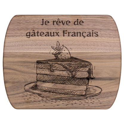 I Dream of French Cakes | Hardwood Oval Cutting Board