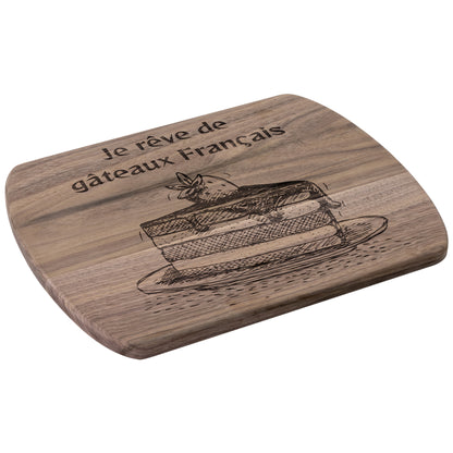 I Dream of French Cakes | Hardwood Oval Cutting Board