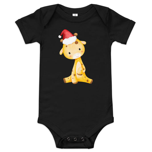 Baby Holiday Giraffe | Baby short sleeve one piece