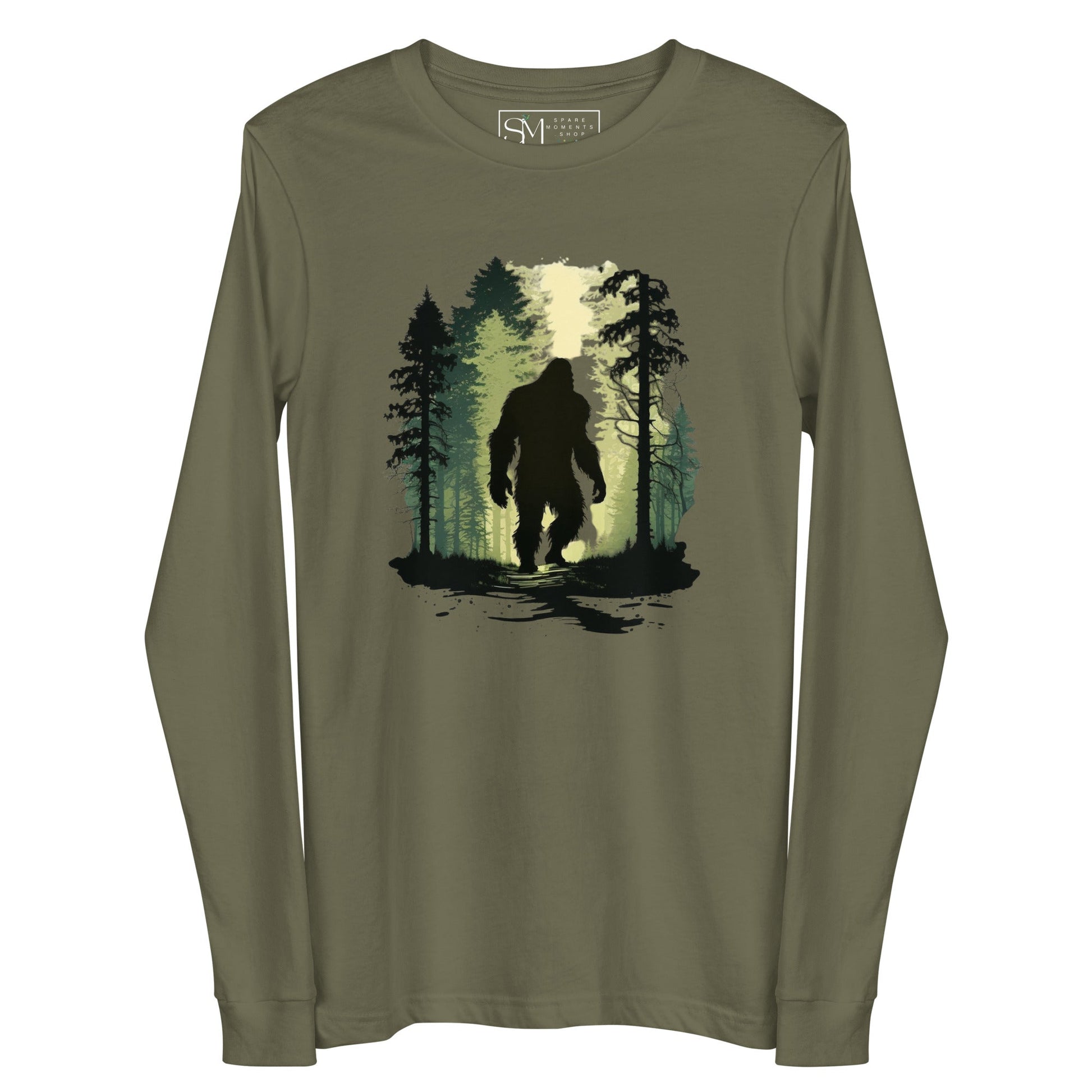 Bigfoot in the Forest | Unisex Long Sleeve Tee