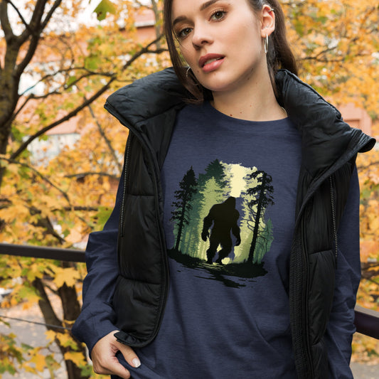 Bigfoot in the Forest | Unisex Long Sleeve Tee