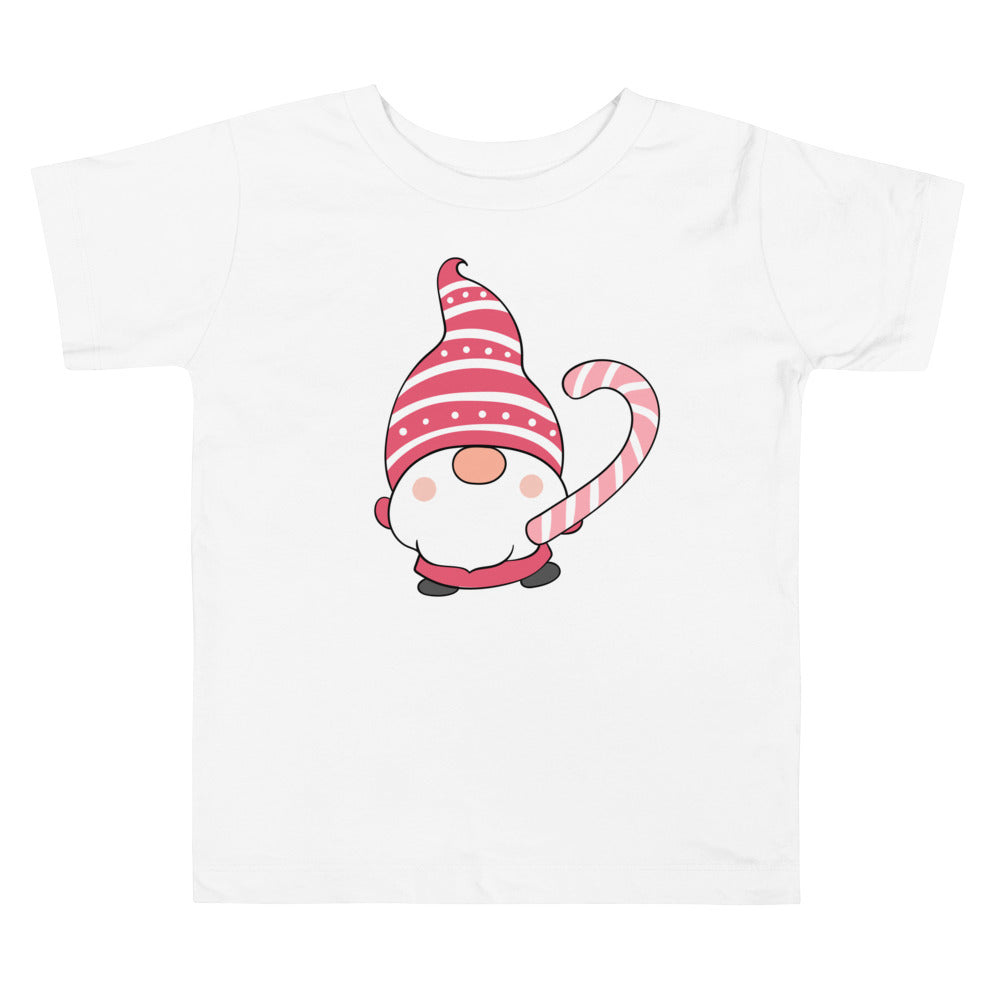 Candy Cane Gnome | Toddler Short Sleeve Tee