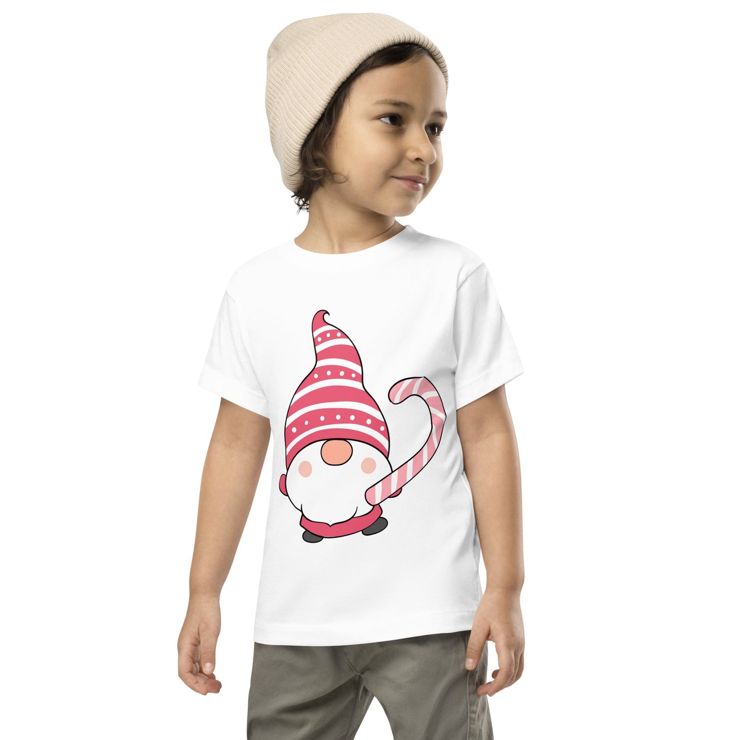 Candy Cane Gnome | Toddler Short Sleeve Tee