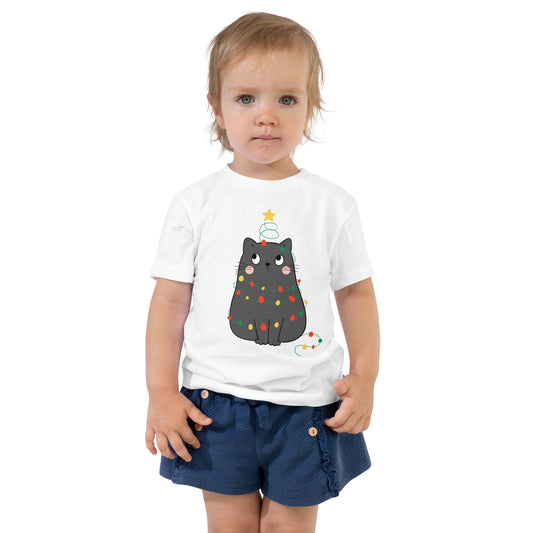 Cat in Lights | Toddler Short Sleeve Tee