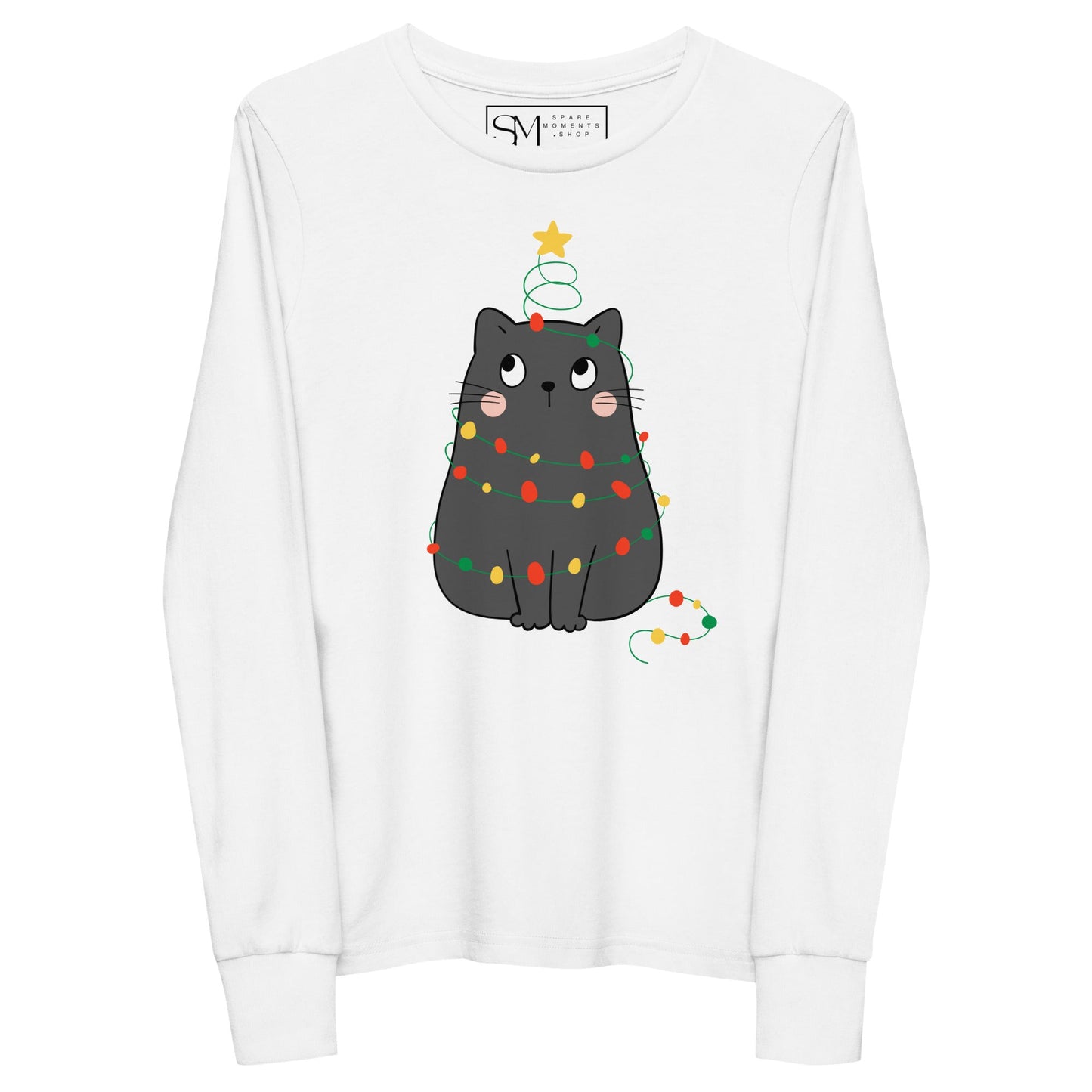 Cat in Lights | Youth long sleeve tee