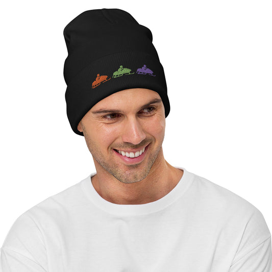 Colorful Snowmobiles | Embroidered Beanie