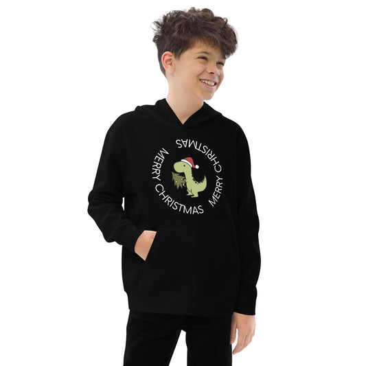 Dino Christmas | Kids fleece hoodie