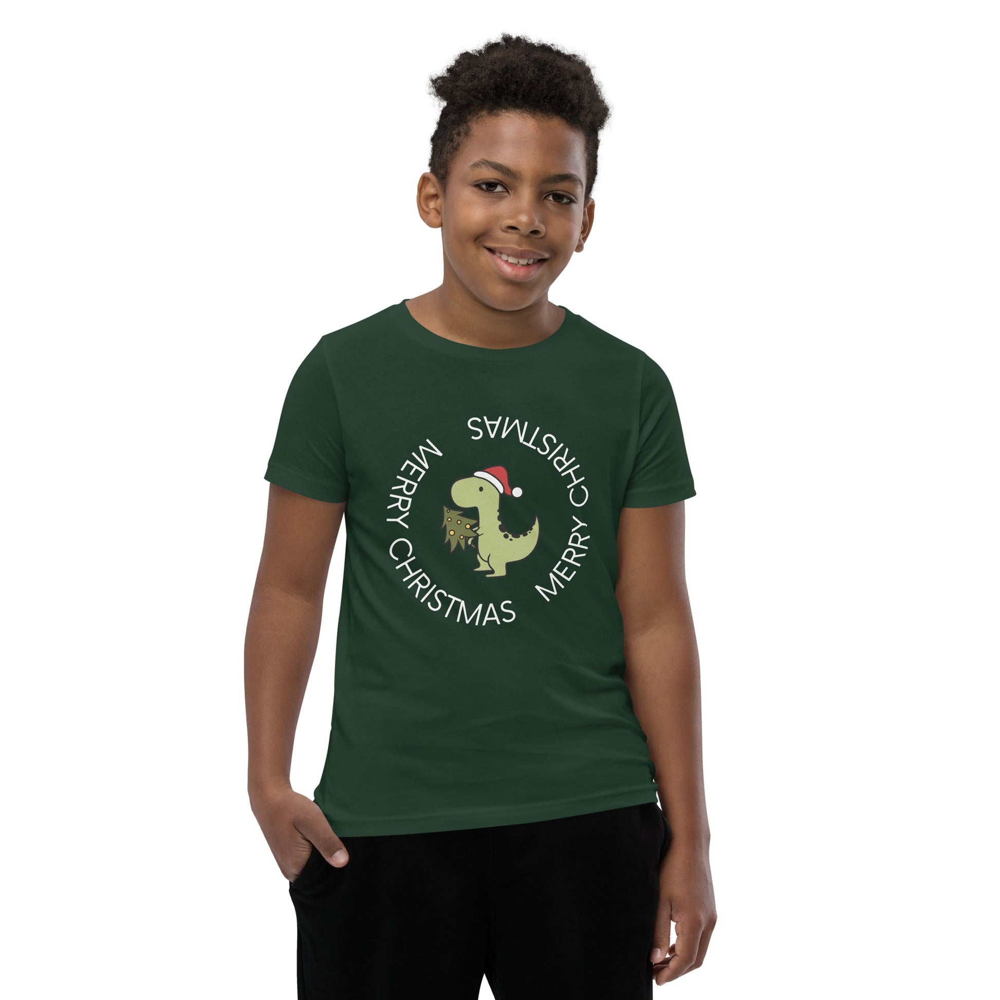 Dino Christmas | Youth Short Sleeve T-Shirt