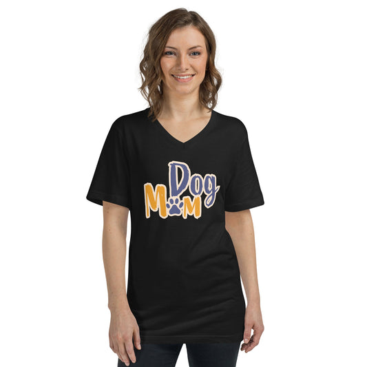 Dog Mom | Unisex Short Sleeve V - Neck T - Shirt