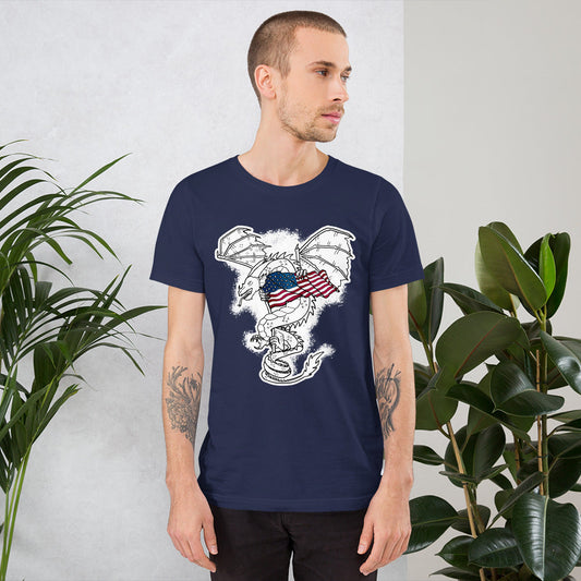 Dragon with US Flag | Unisex t-shirt
