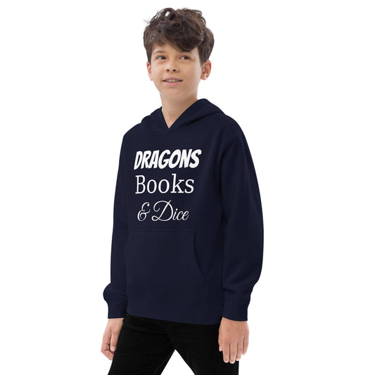 Dragons Books & Dice | Kids fleece hoodie