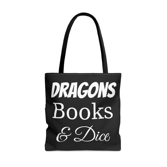 Dragons, Books, & Dice | Tote Bag