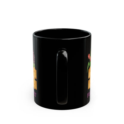 Flower Garden | 11 oz Black Mug