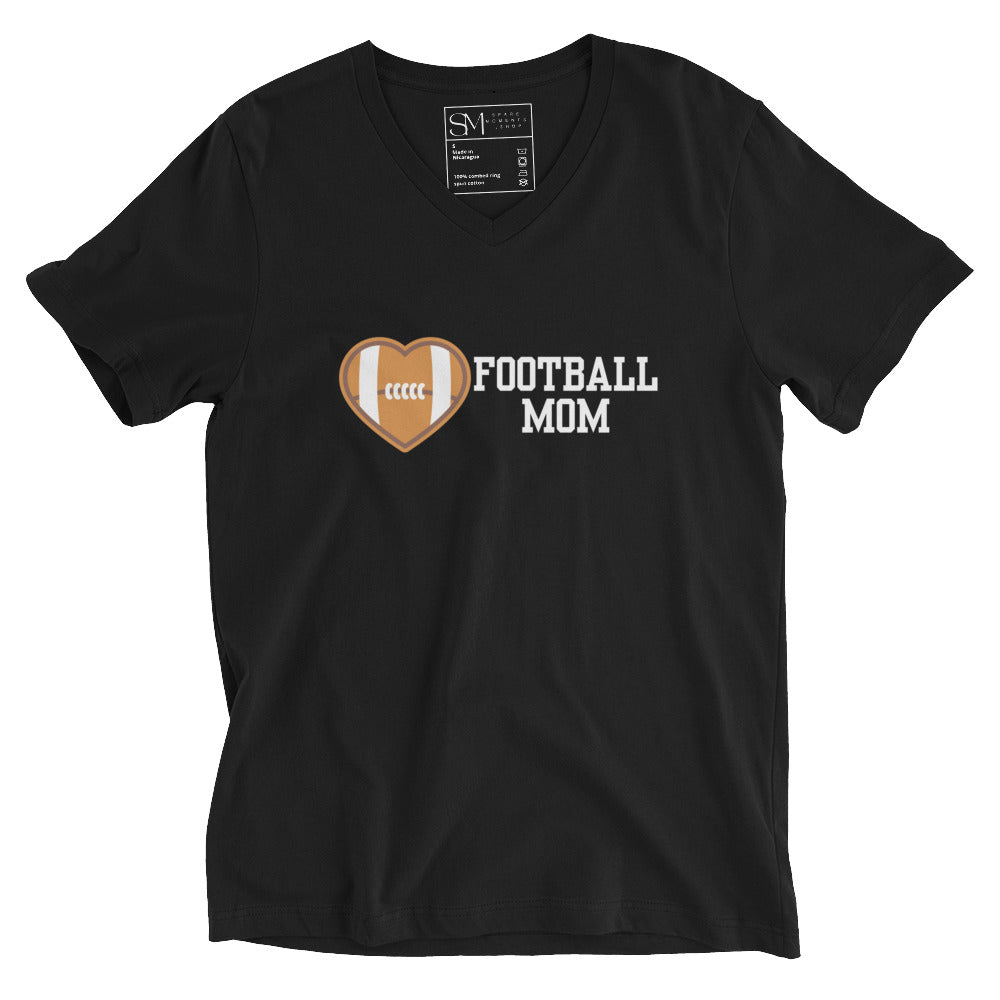 Football Mom | Unisex Short Sleeve V-Neck T-Shirt