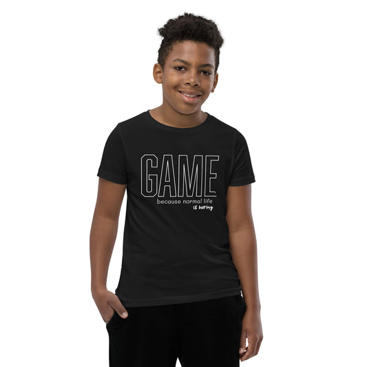 GAME Because Normal Life is Boring | Youth Short Sleeve