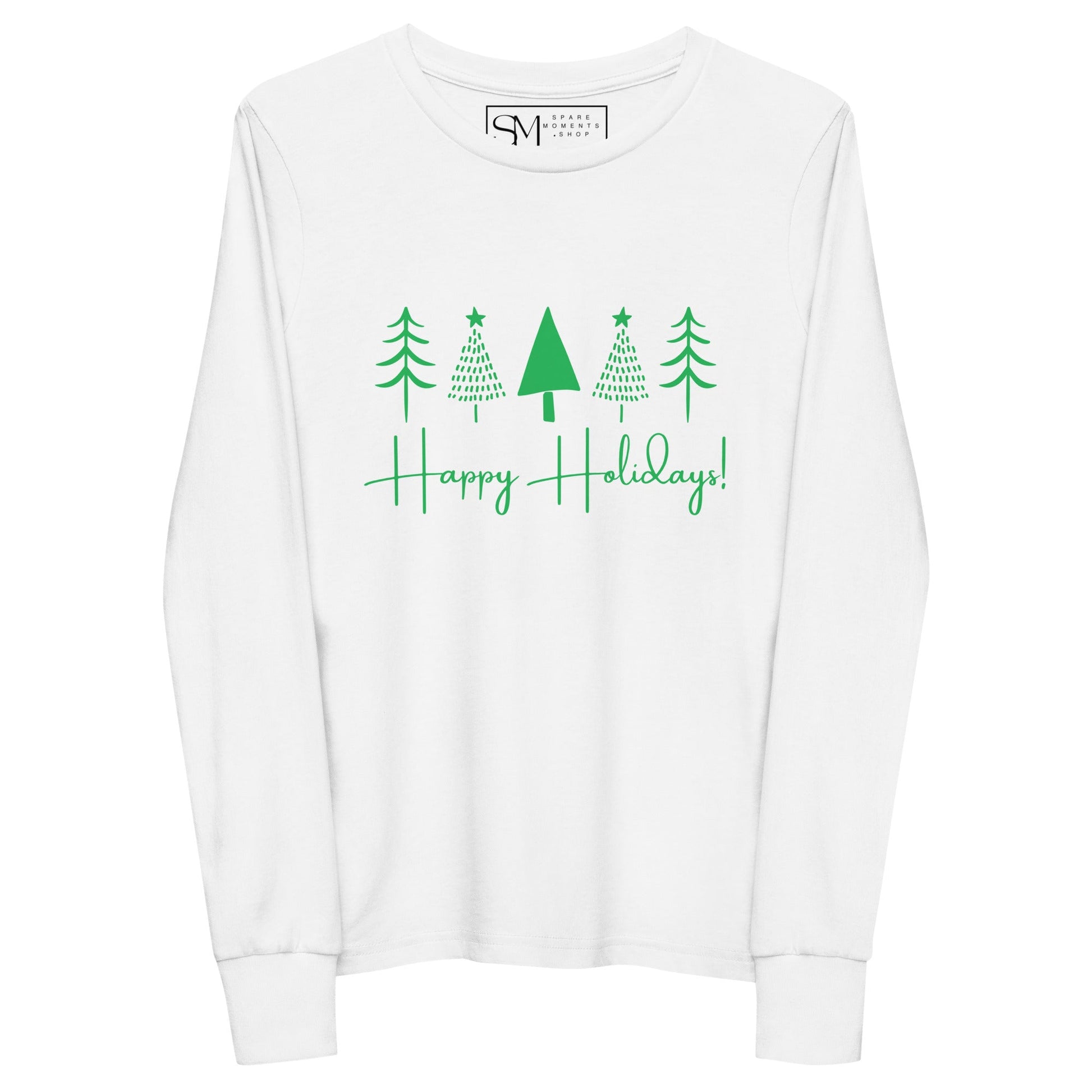 Happy Holidays (Trees) | Youth long sleeve tee